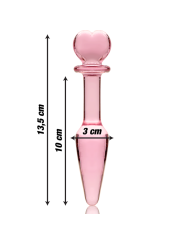 NEBULA SERIES BY IBIZA - MODEL 7 ANAL PLUG BOROSILICATE GLASS PINK 13.