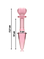 NEBULA SERIES BY IBIZA - MODEL 7 PLUG ROZE BOROSILICATE GLAS 13,5 CM -
