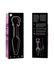 NEBULA SERIES BY IBIZA - MODELL 7 ANALPLUG BOROSILIKATGLAS ROSA 13.5 C