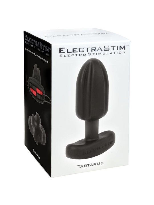 ELECTRASTIM - TARTARUS PLUG ANAL SILICONA QUADRIPOLAR NEGRO