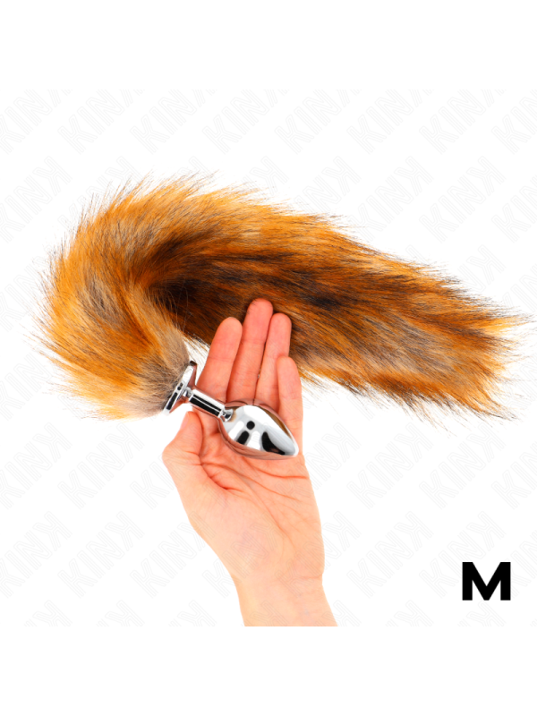 KINK - ANAL PLUG SIZE M 8 X 3.5 CM WITH SYNTHETIC TAIL 40 CM BROWN