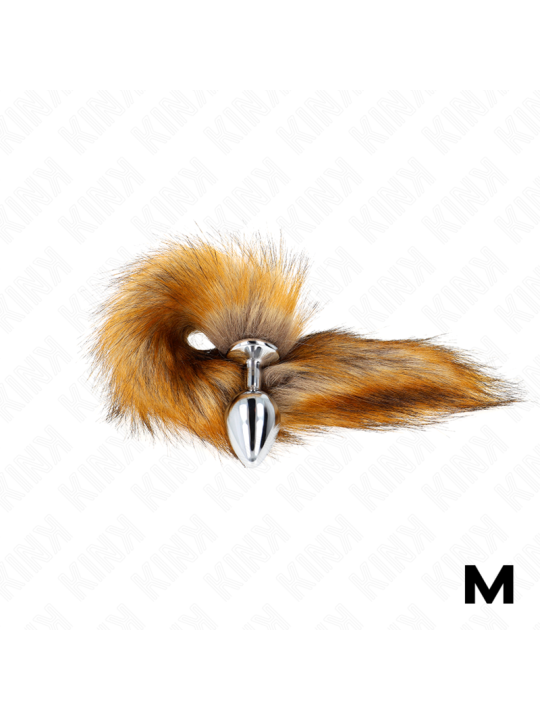 KINK - ANAAL PLUG MAAT M 8 X 3,5 CM MET SYNTHETISCHE STAART 40 CM BRUI