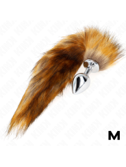 KINK - ANAAL PLUG MAAT M 8 X 3,5 CM MET SYNTHETISCHE STAART 40 CM BRUI