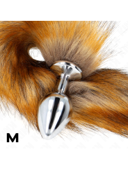 KINK - ANAAL PLUG MAAT M 8 X 3,5 CM MET SYNTHETISCHE STAART 40 CM BRUI