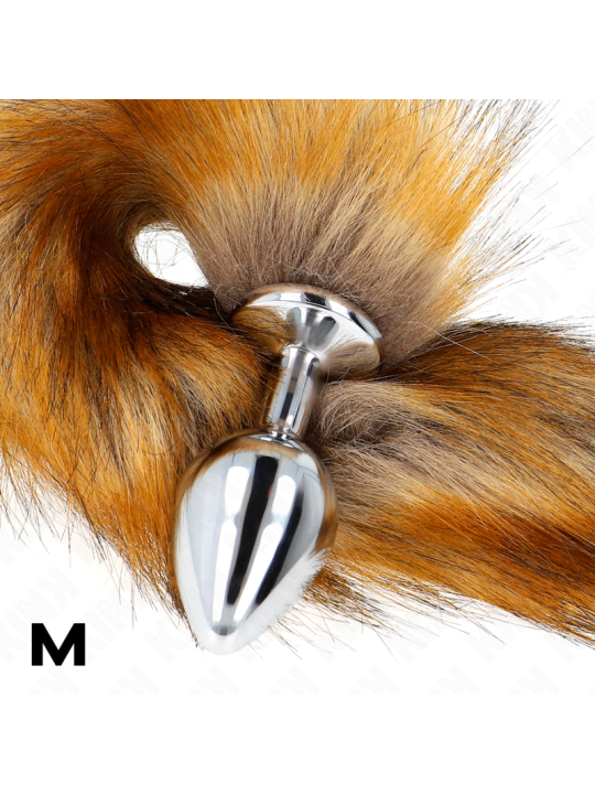 KINK - ANAL PLUG SIZE M 8 X 3.5 CM WITH SYNTHETIC TAIL 40 CM BROWN