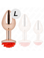 KINK - PLUG ANAL ORO ROSADO ROSA ROJA L