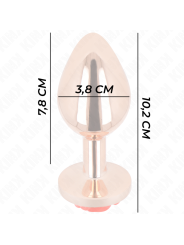 KINK - ROSA GOLDENER ANALSTECKER MIT ROTER ROSE L