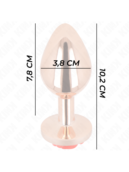 KINK - PLUG ANAL ORO ROSADO ROSA ROJA L