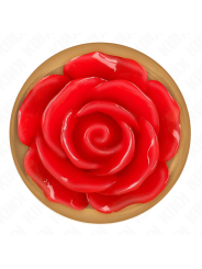 KINK - ROSA GOLDENER ANALSTECKER MIT ROTER ROSE L