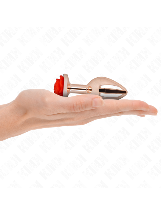 KINK - PLUG ANAL ORO ROSADO ROSA ROJA M