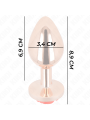 KINK - ROSA GOLDENER ANALSTECKER MIT ROTER ROSE M