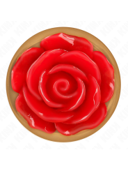 KINK - PLUG ANAL DE OURO ROSA COM ROSA VERMELHA M