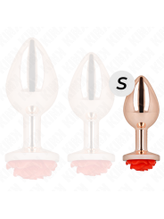 KINK - PLUG ANAL ORO ROSADO ROSA ROJA S