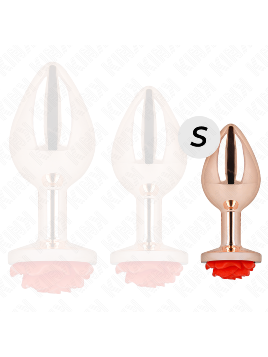 KINK - PLUG ANAL ORO ROSADO ROSA ROJA S