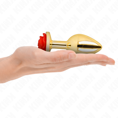 KINK - ROOD ROZE GOUD ANAAL PLUG MAAT L