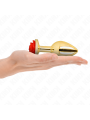 KINK - PLUG ANAL OURO ROSA VERMELHO TAMANHO L