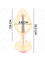 KINK - PLUG ANAL GOLD ROSE RED SIZE L