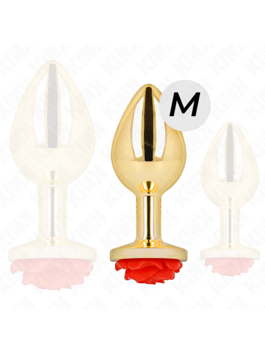 KINK - PLUG ANAL GOLD ROSE RED SIZE M