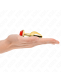 KINK - PLUG ANAL DORADO ROSA ROJA TALLA S