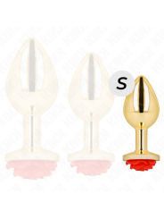 KINK - PLUG ANAL GOLD ROSE RED SIZE S