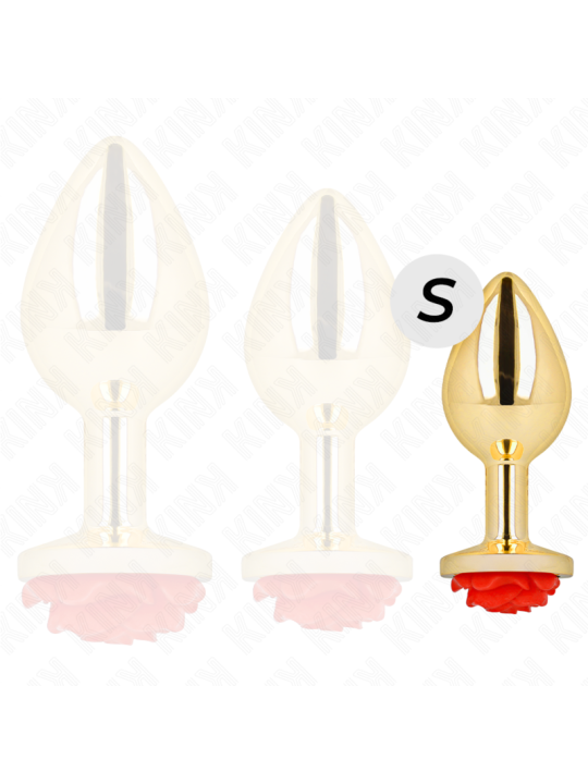 KINK - PLUG ANALE ORO ROSA ROSSO TAGLIA S