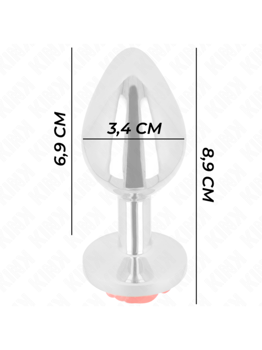 KINK - RODE ROZEN ANALE PLUG MAAT M