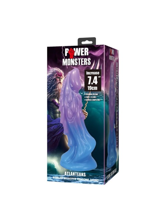 POWER MONSTERS - DILDO REALISTA ATLANTEANS COM VENTOSA 19 CM Ø 5 CM AZ