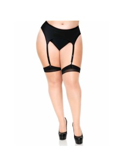LEG AVENUE - MEDIAS NUDE CON TACON CUBANO Y COSTURA TRASERA PLUS