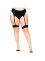 LEG AVENUE - PLUS LYCRA SHEER 2 TONE THIGH HIGH WITH BACKSEAM AND CUBA