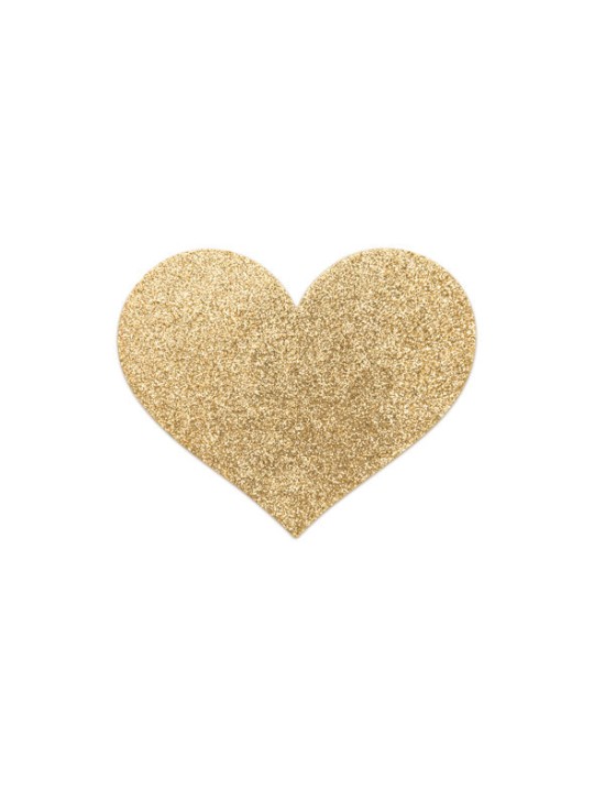BIJOUX INDISCRETS - FLASH GOLDEN HEART NIPPLE COVERS