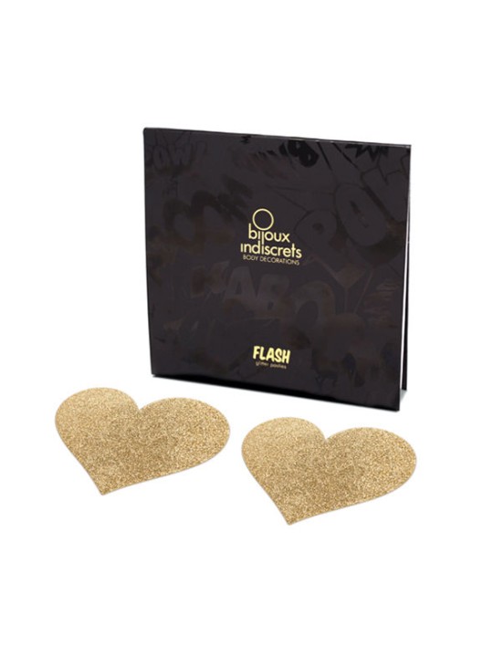 BIJOUX INDISCRETS - PEZONERAS FLASH CORAZÃN DORADO