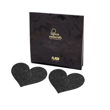 BIJOUX INDISCRETS - PEZONERAS FLASH CORAZÃN NEGRO