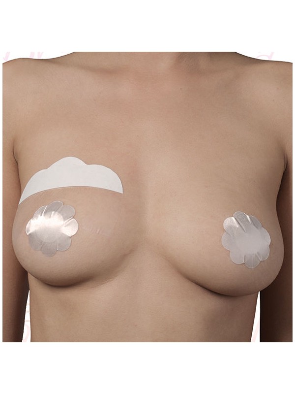 BYE-BRA - BRUSTVERBESSERUNG + SEIDEN NIPPEL ABDECKUNG CUP F/H