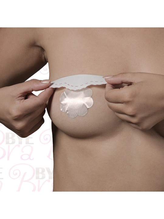 BYE-BRA - BRUSTVERBESSERUNG + SEIDEN NIPPEL ABDECKUNG CUP F/H