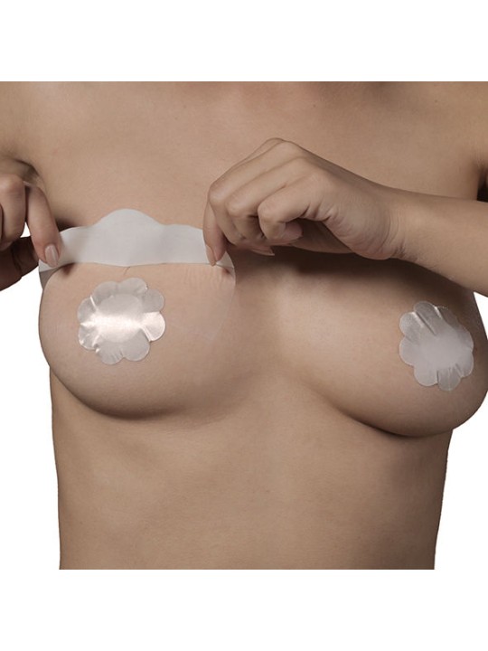 BYE-BRA - BRUSTVERBESSERUNG + SEIDEN NIPPEL ABDECKUNG CUP F/H