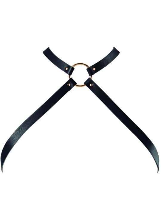 BIJOUX INDISCRETS - CROSSED CHEST HARNESS BLACK