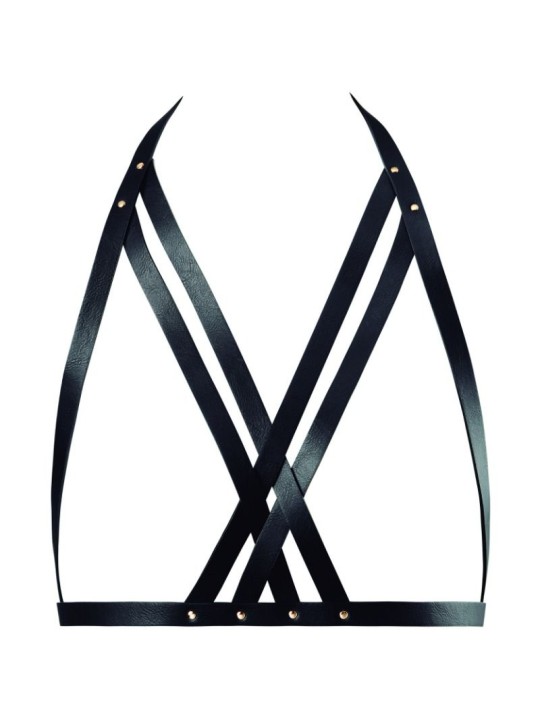 BIJOUX INDISCRETS - MAZE HALTER BRA HARNESS BLACK