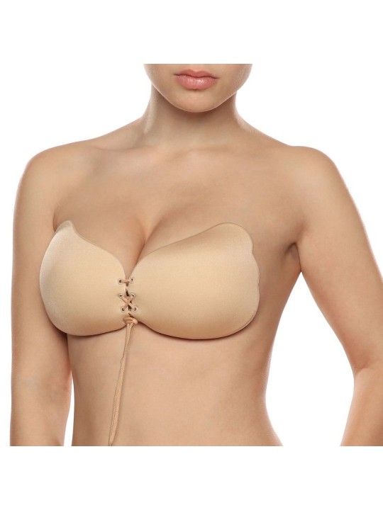 BYE-BRA - LACE-IT PUSH-UP ENHANCER BEIGE CUP D