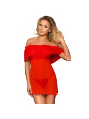 SUBBLIME - DRESSES SHORT DRESS + THONG RED L/XL