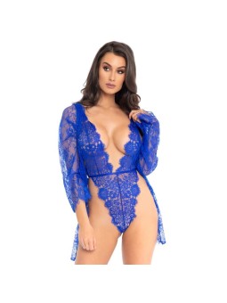 LEG AVENUE - TEDDY AND ROBE BLUE S