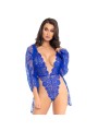 LEG AVENUE - TEDDY E ROBE AZUL S