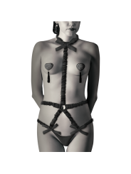 COQUETTE CHIC DESIRE - CONJUNTO DE LINGERIE COM CAPAS DE BICO DELUXE
