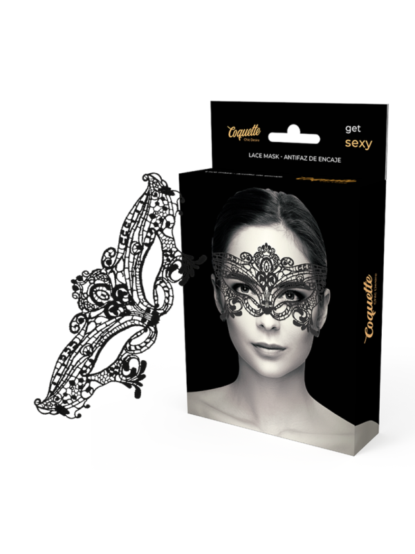 COQUETTE CHIC DESIRE - LACE MASK BLACK