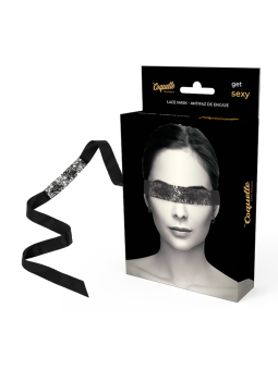 COQUETTE CHIC DESIRE - MSCARA DE RENDA PRETA COM FITA