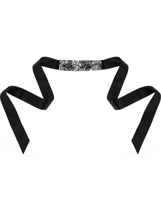 COQUETTE CHIC DESIRE - MASQUE EN DENTELLE NOIRE AVEC RUBAN