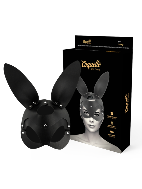 COQUETTE CHIC DESIRE - VEGANE LEDERMASKE MIT HASENOHREN