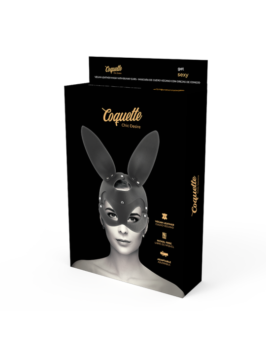 COQUETTE CHIC DESIRE - MSCARA DE COURO VEGANO COM ORELHAS DE COELHO