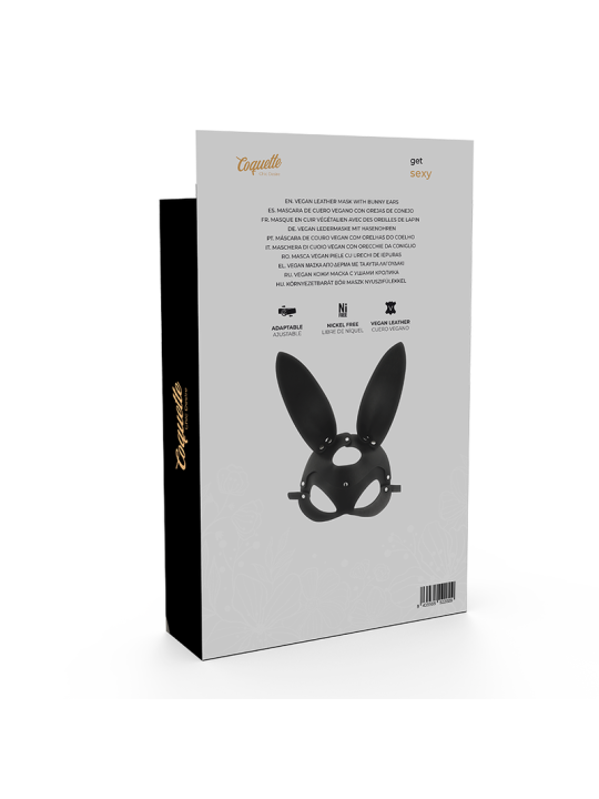 COQUETTE CHIC DESIRE - MSCARA DE COURO VEGANO COM ORELHAS DE COELHO