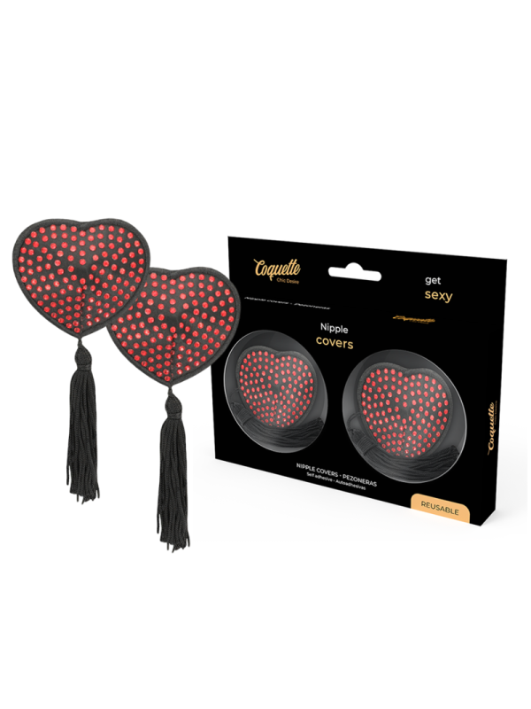 COQUETTE CHIC DESIRE - CUBRE PEZONES ROJO / NEGRO