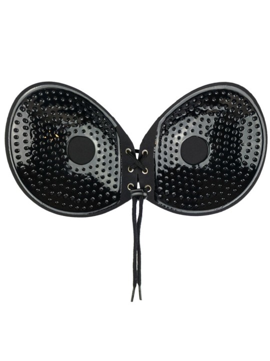 BYE-BRA - SUJETADOR ADHESIVO ENTRELAZADO NEGRO COPA B